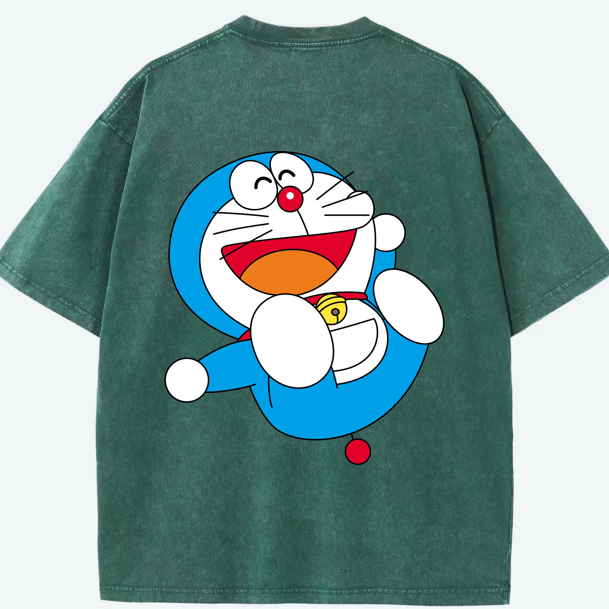 （画像用） ドラえもん Doraemon 綿100% ヴィンテージ風 半袖Tシャツ（背面プリント）